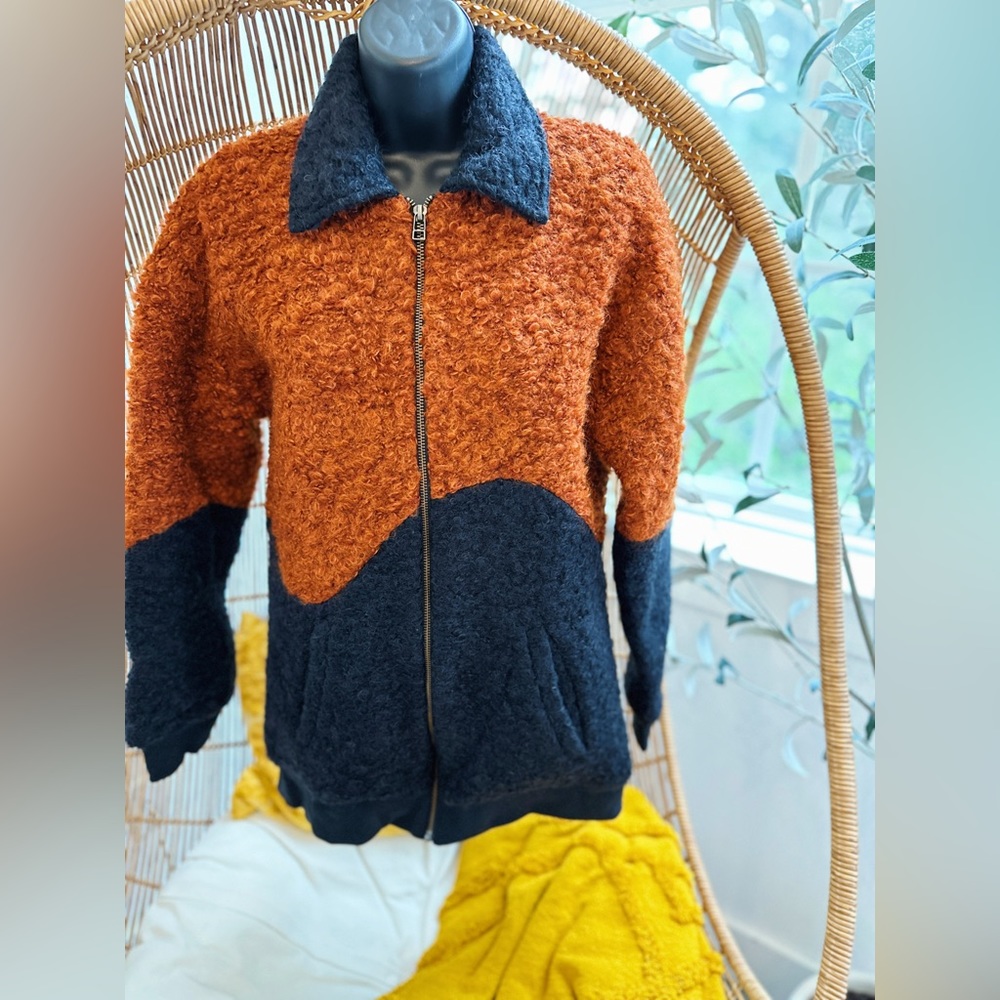 Colton Lain Free Form Jacket NWOT Size Small Fifth Day Collection Orange & Black